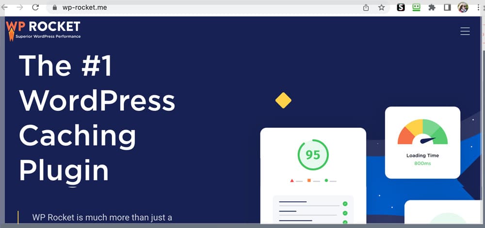 Improving website performance with WP Rocket